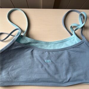 SET Active Light Blue Sports Bra